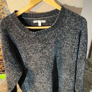 Seven7 Chenille Pullover Sweater - Black Large